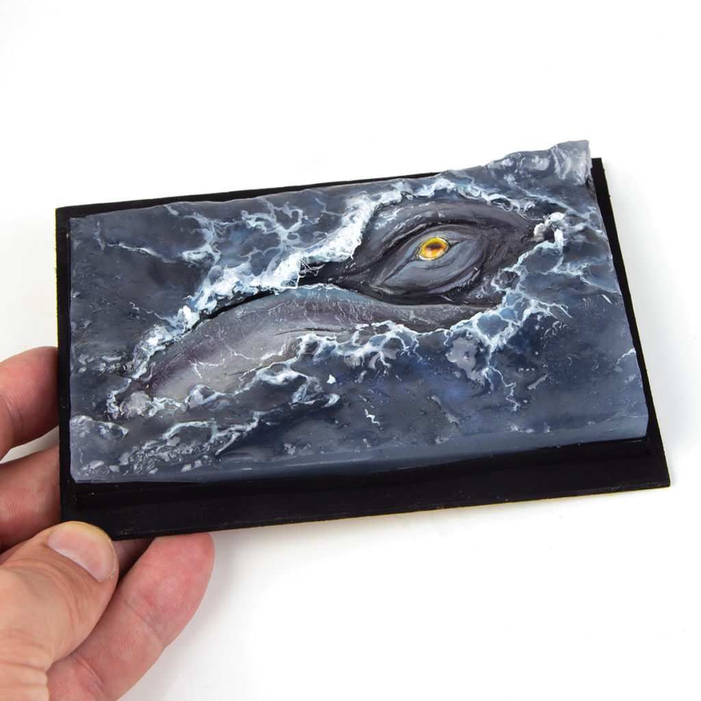 1/35 whale diorama, eye in the sea with seafoam